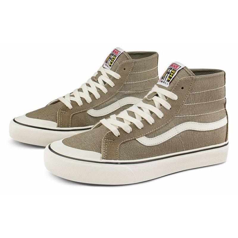 Vans SK8-Hi Trendy High Top Unisex Skate Shoes Khaki VN0A3MV1A5D