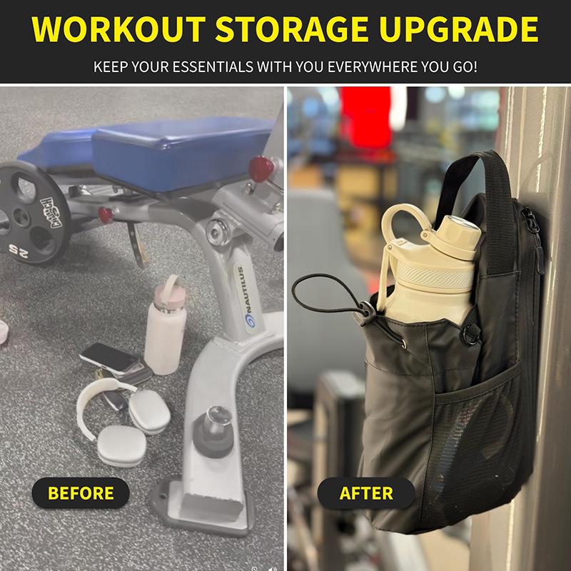Multifunctional Magnetic Water Bottle Crossbody Bag with Phone and Key Storage