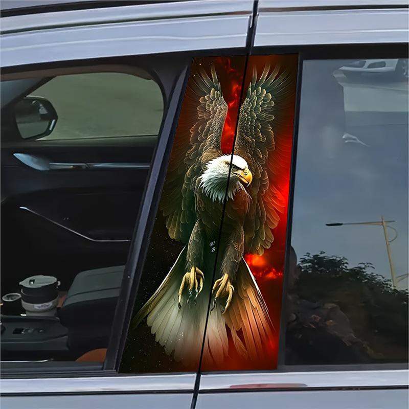 Zestaw 2 szt. Odważny Rycerz Orzeł Naklejki Winylowe na Samochód - Odporne na Zarysowania