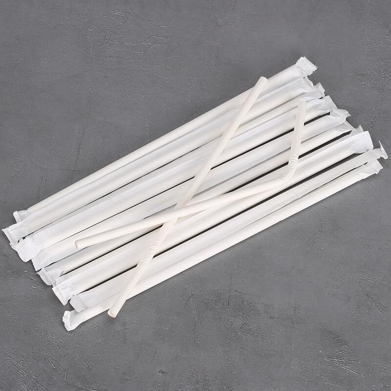 Individually Wrapped Biodegradable Paper Straws