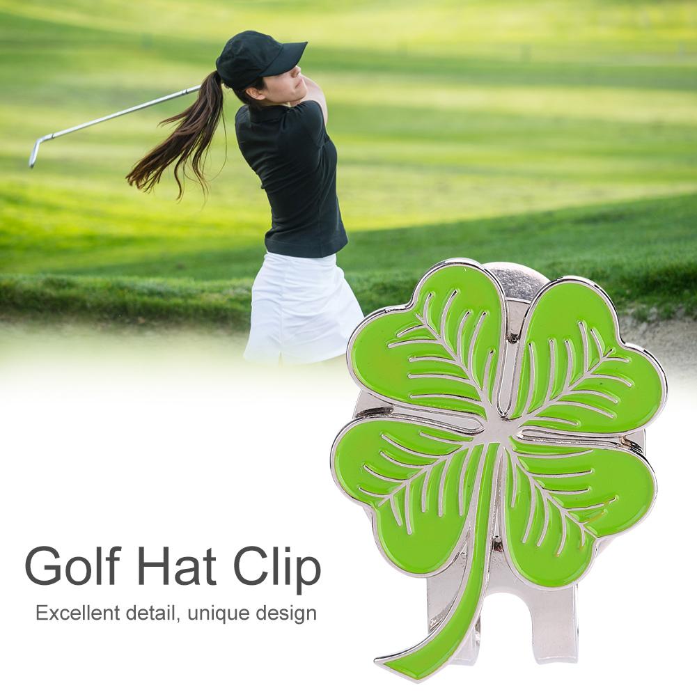 Magnetic Golf Cap Clip Clover Hat Clamp Metal Ball Marker Outdoor Sports Accessory