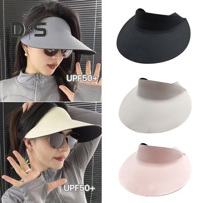 Women Outdoor Hat Widened Brim Face Protection Adjustable Circumference Anti-UV Block Sunlight Foldable Empty Top Gardening Travel Sun Cap