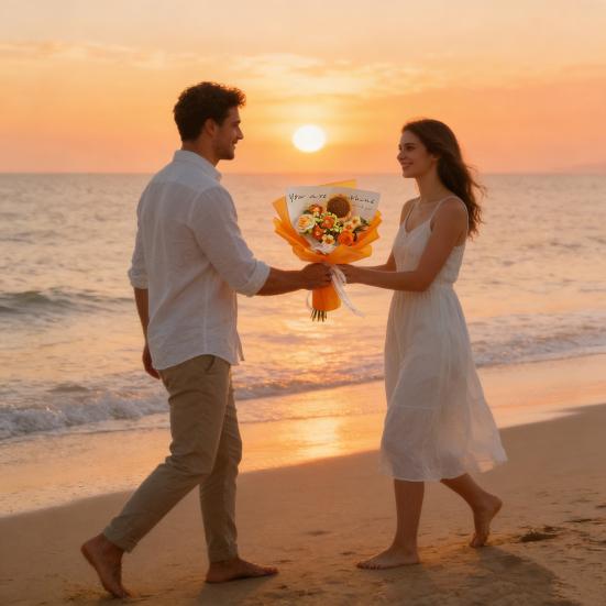 Artificial Flowers Handmade Crochet Flower Bouquet Soft Cotton Yarn No Maintenance Flexible Stems Fake Floral Decoration