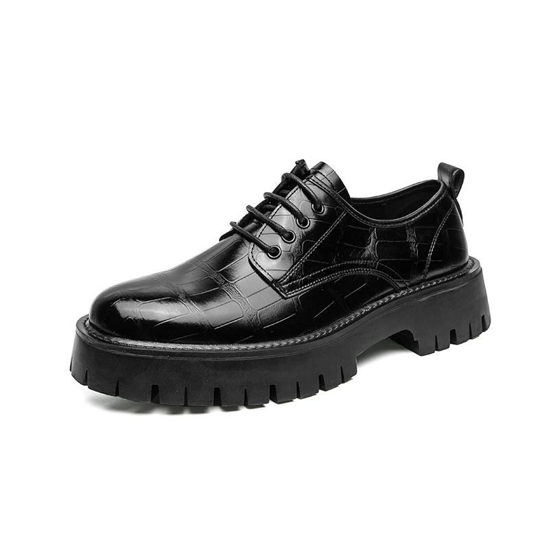 

Fashion Trends Mens Shoes Thick Soled Casual Men Fashion Moccasins Social Business Round Toe British Style Luxury Leather Oxfords Shoes 44