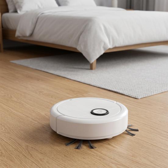 Robot Aspirapolvere Intelligente Avvio con un Click Aspirazione Laterale Funzionamento Silenzioso Scopa Aspirapolvere Mop per Pavimenti Rimozione Polvere Peli Macchie