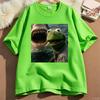 Dark Humor Frog Shark Graphic Funny Meme Tshirt Unisex Clothing Fashion Tshirts Cotton Casual Short Sleeve T Shirts Streetwear