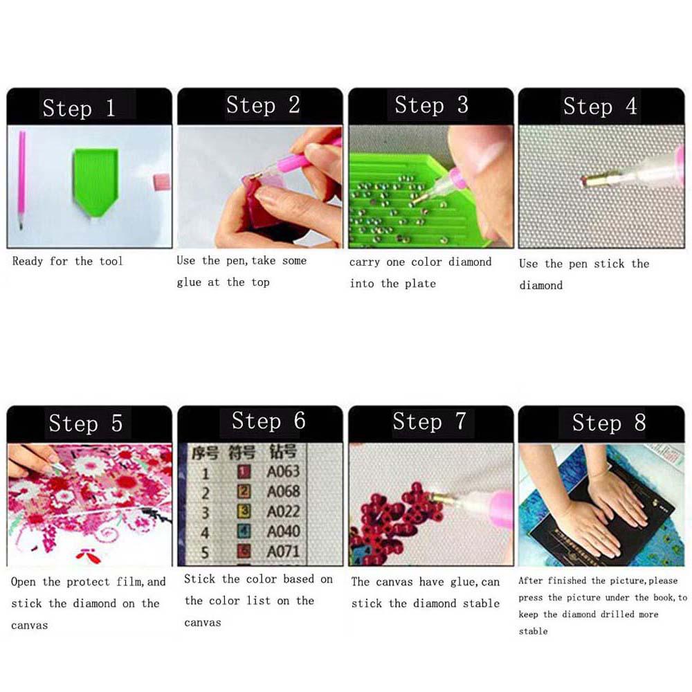 Round Diamond Rhinestones 5D DIY Diamond Painting for Home Wall Decor