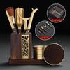 Wooden Coaster Set With Copper Inlay Heat-Resistant Tea Cup Trivet Kung Fu Ceremony Home Kitchen