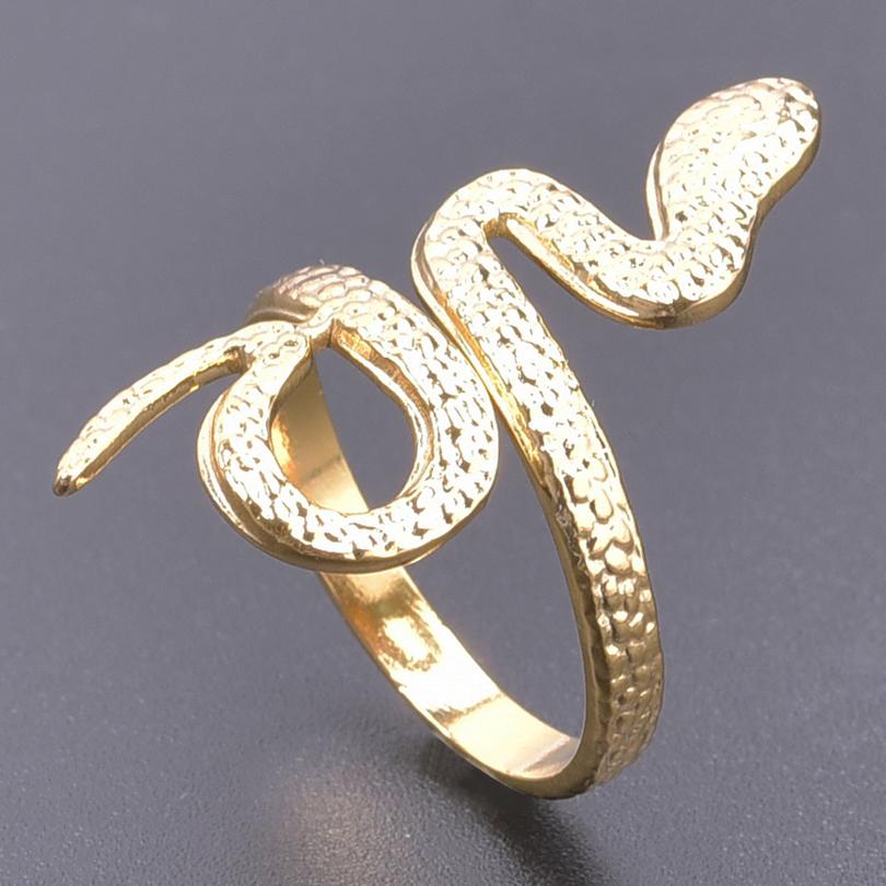 Serpent Snake Ring Stainless Steel Jewelry For Women Girl Punk Accessories Titanium Rings Animal Bague Femme Wedding Party Gift