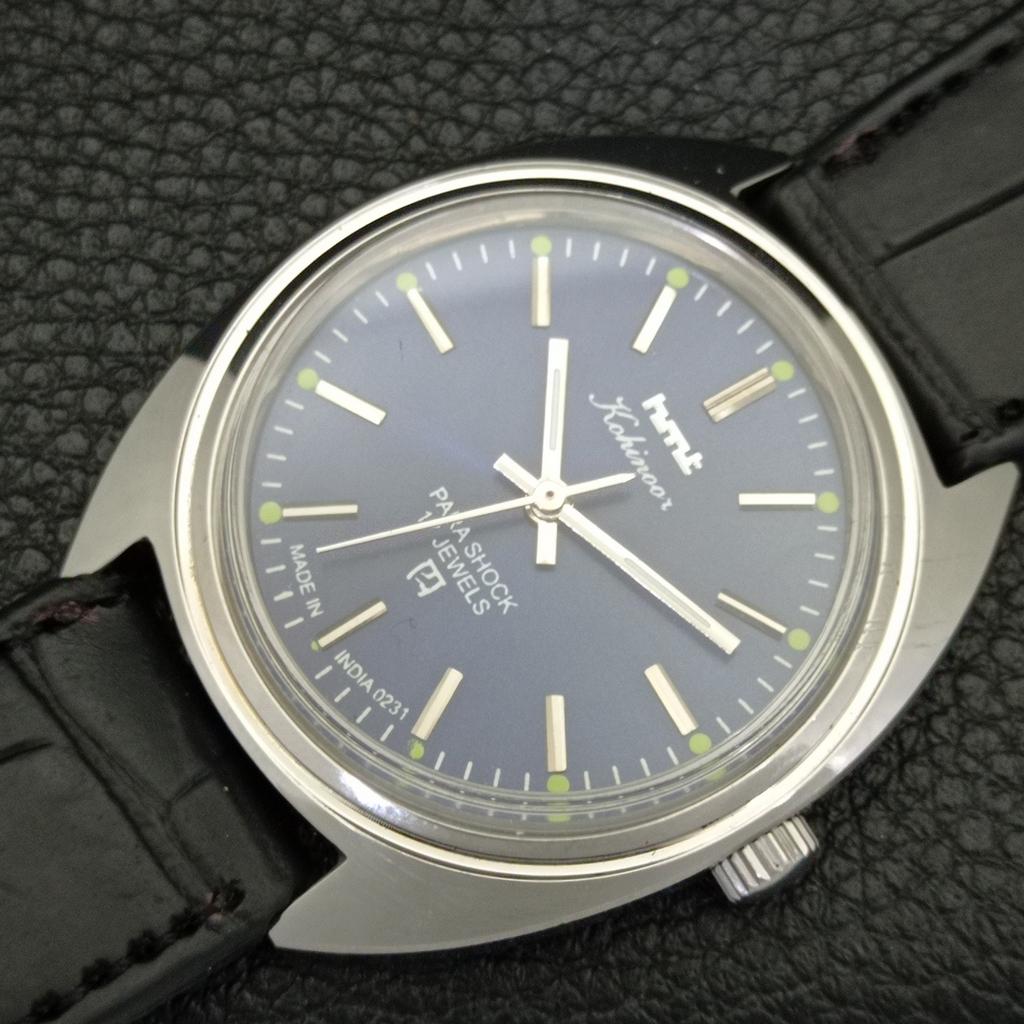 RELOJ VINTAGE DE CUERDA MANUAL HMT KOHINOOR INDIO PARA HOMBRE ESFERA COLOR AZUL a441002-4 HT-a441002