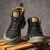 Fashion New Trend Stylish Men's Ankle Boots Fashion High-top Lace-up Casual Leather Shoes Versatile Outdoor Motocross Boots Simple Botas