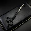 Black blind hole personality, hair scissors, haircut scissors, flat scissors, bangs scissors