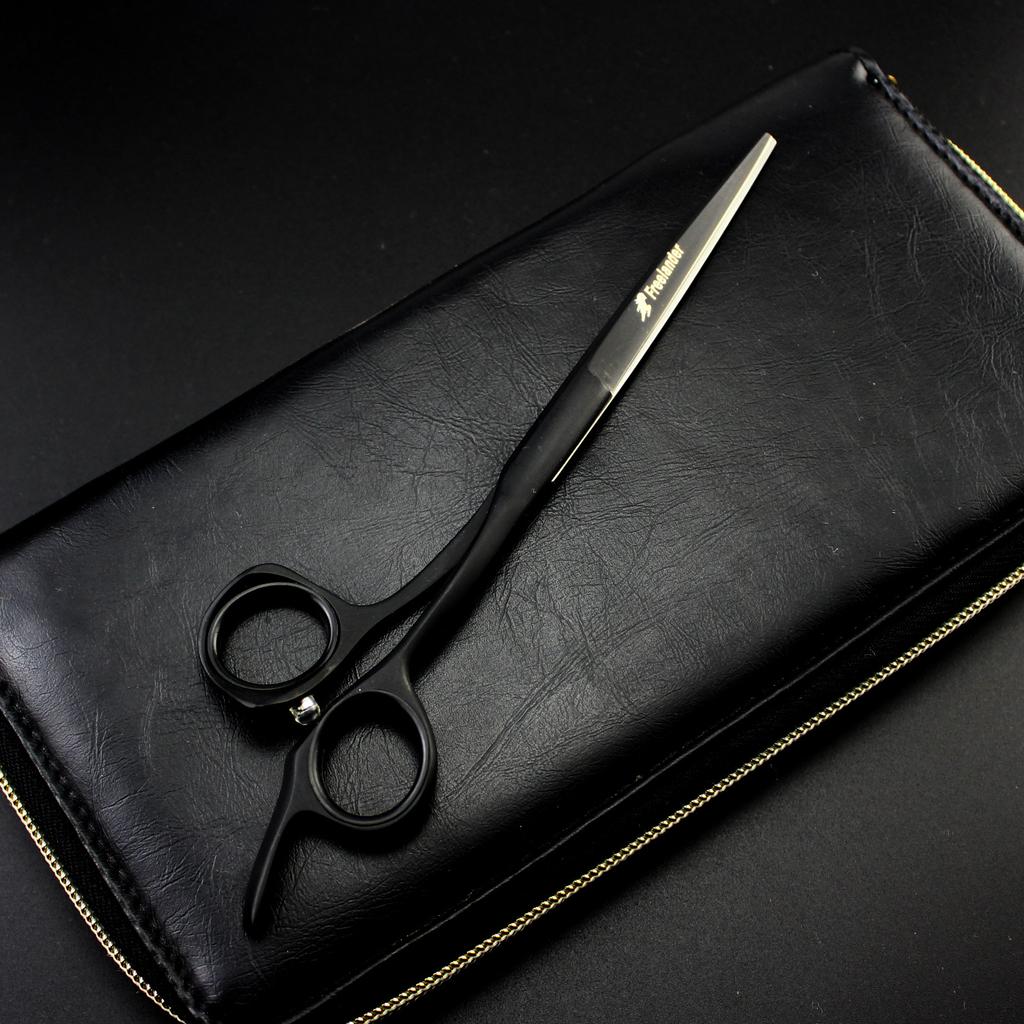 Black blind hole personality, hair scissors, haircut scissors, flat scissors, bangs scissors