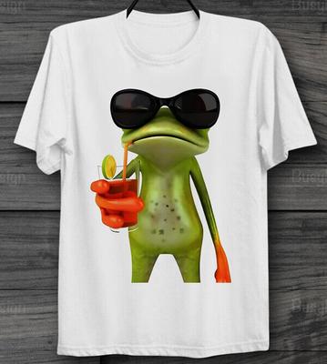 Frog Funny Cocktail Hipster  T Shirt  Poster  Men's Ladies