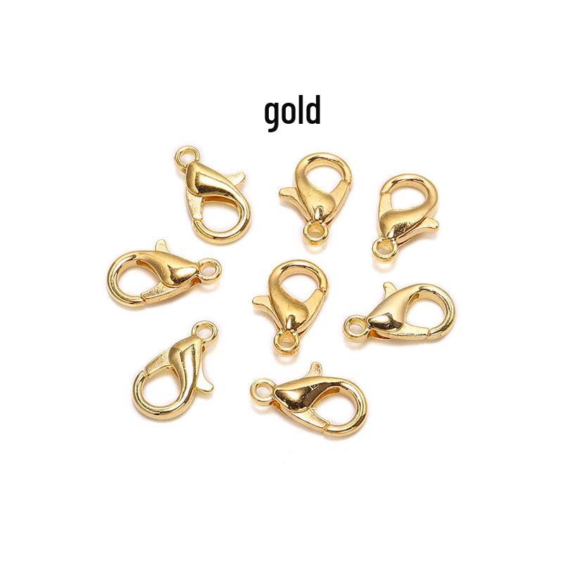 

Набор самодельных застежек-лобстеров из сплава: Соединители для браслетов, ожерелий, брелоков - упаковка 50 штук 50 pieces, 23g, 14x7mm [Model 303]