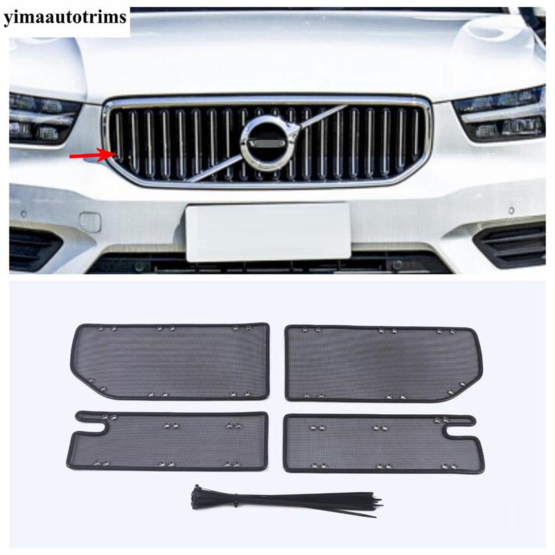 Car Front Grille For VOLVO XC40 2018 - 2025 Middle Ert Net Ect Screening Mesh Cover Trim Protection Accessories Exterior