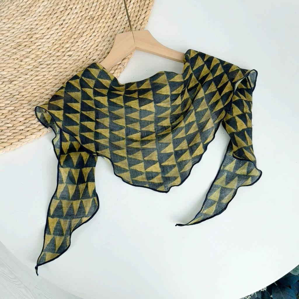 Spring And Summer Women Linen Floral Thin Neck Scarves Square Scarf Neckerchief Office Lady Hijab Headband Female Foulard