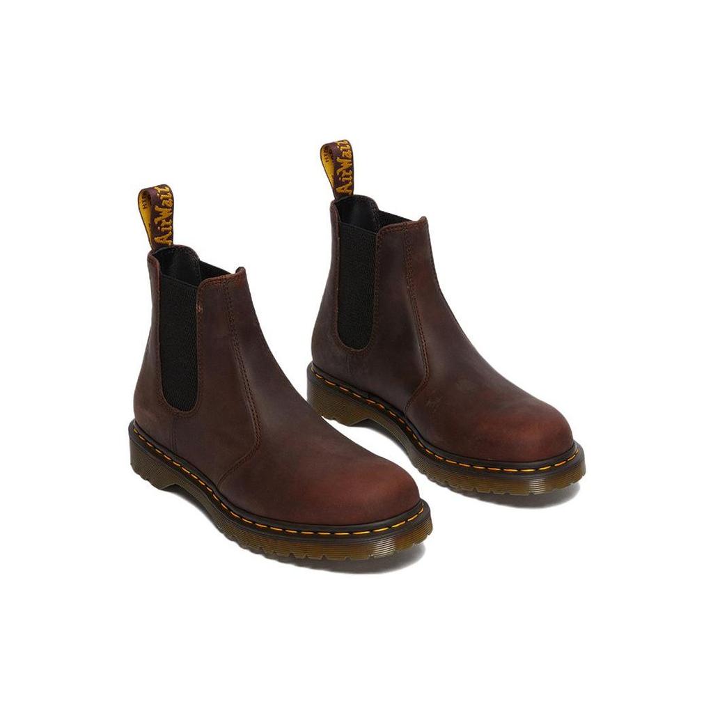 Dr. Martens Leather Comfortable Warm Ankle Chelsea Boots Unisex boots Red Brown 30676294