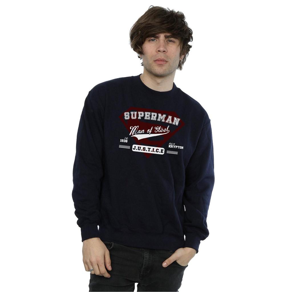 DC Comics Mens Superman Man Of Steel Sweatshirt