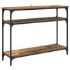 Console Table with Shelf Reclaimed Wood Look 100 X 29 X 75 Cm Engineered Wood