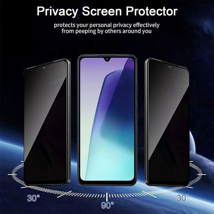 Film de protection en verre trempé - Xiaomi - Redmi 14C - Lot de 4 - Anti-espion - Résistant aux chocs