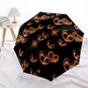 1pc Heart Print Automatic Folding Umbrella - Portable Collapsible Design, 8-Rib Iron Frame, Durable Fabric Yy251125030