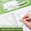 8PCS/Set Plastic Ruler Compasses Set Eraser Straight Ruler Protractor Transparent Set Square Measuring Ruler School Office