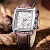 Megir Fashion Casual Military Chronograph Quartz Watch Men Luxury Waterproof Analog Leather Wrist Watch Man Free Shipping
