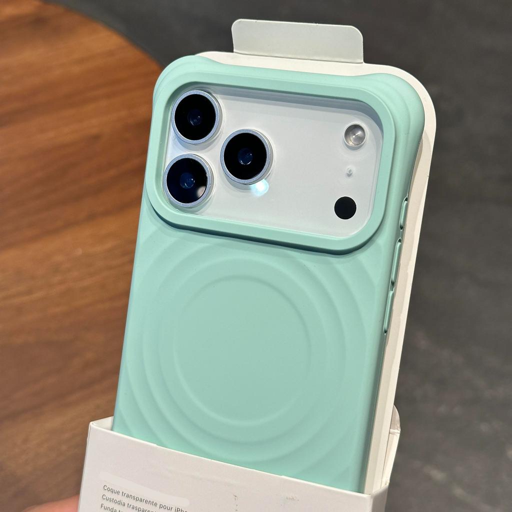 New Liquid Silicone Ripples Magnetic For MagSafe Phone case for iPhone 17 Air 16 15 14 13 Plus 12 Pro Max Corrugated Soft Cover