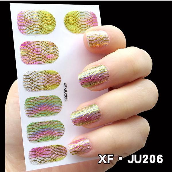 LANSOON Nail Stickers Water Decals Butterfly Floral Animal Colorful Geometry Slider Manicure Nail Art Decoration