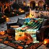 [1pc Orange Dragon Art Blanket] All-Season Blanket - Cozy Blanket for Sofa Couch Home Decoration, Digital Printed Nap Blanket