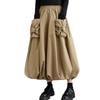 Fluffy Long Balloon Flared Elastic High Loose Skirt with Commuting Solid Winter [CCGGOWMM] Women's Midi-Length Skirt, Skirt, Lined, Skirt, Skirt,
