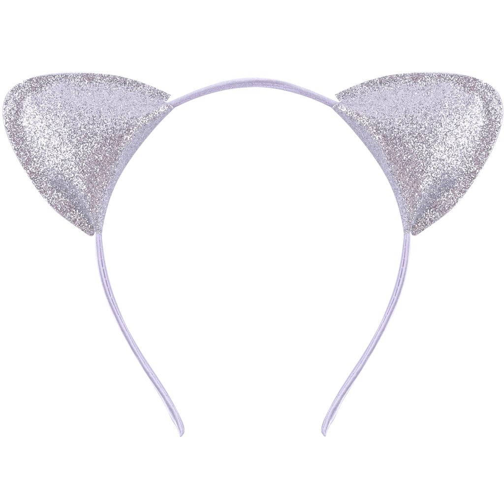 Party Delicate Glitter Cat Ear Headband Hair Band Hair Hoop for Women Girls for Party Celebration and Daily Wearing