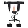 Waist  Belt with Detachable Dildo Handcuff Leather Harness Penis Holder Bondage Chastity Forced Orgasm Belt for Dildo Women