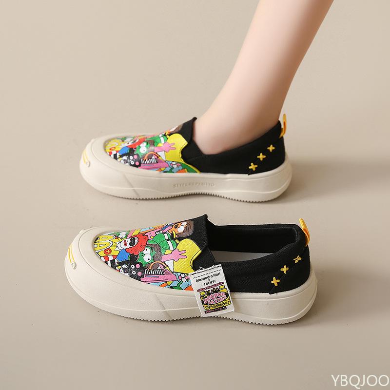 

Весенне-осенняя мода Новые мягкие толстоподошвенные увеличивающие рост женские повседневные туфли Ленивые шлепанцы Противоскользящие туфли лоферы 36 чёрный