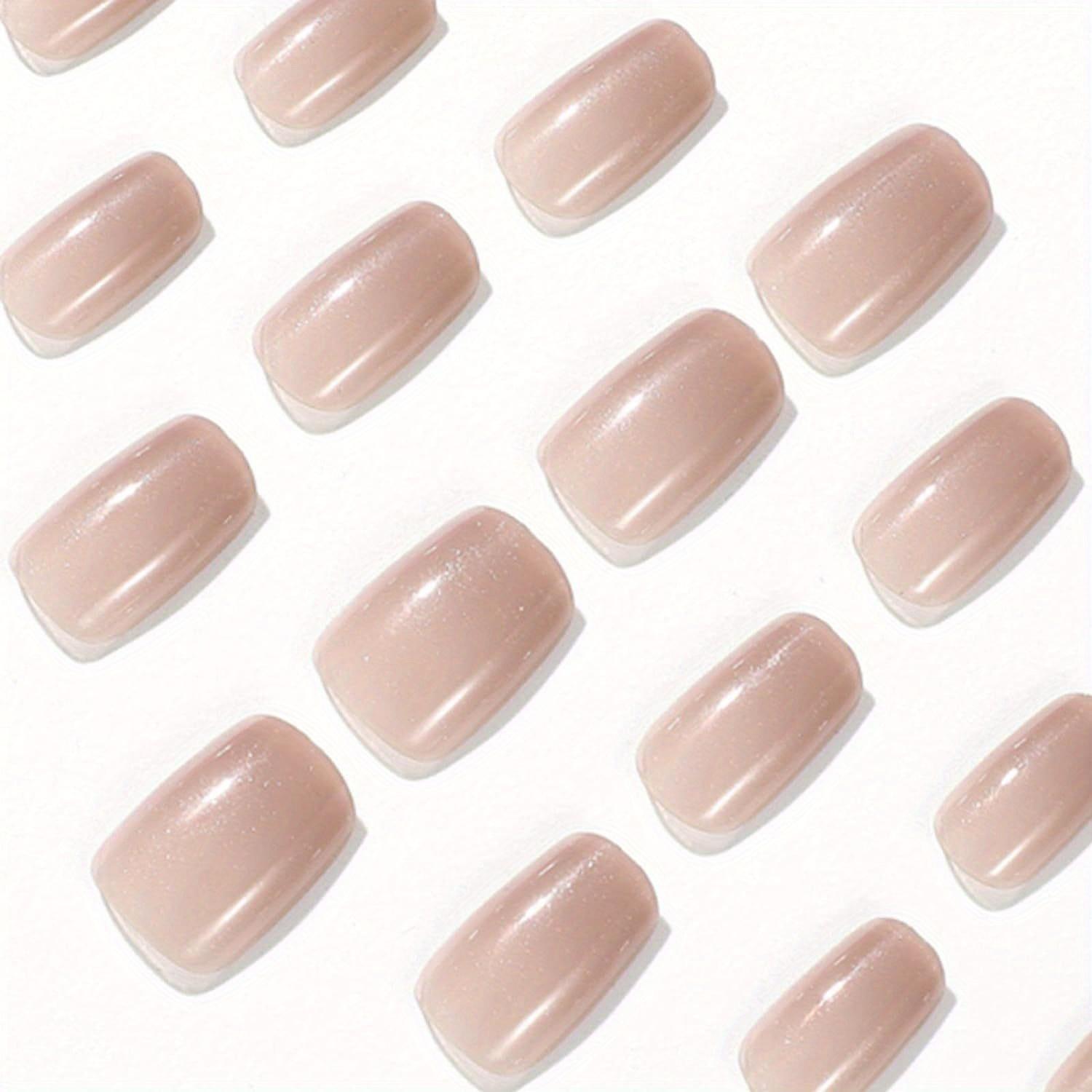 Накладные ногти Press on Nails Nude Full Cover Acrylic Jelly Medium Накладные ногти — фото 3