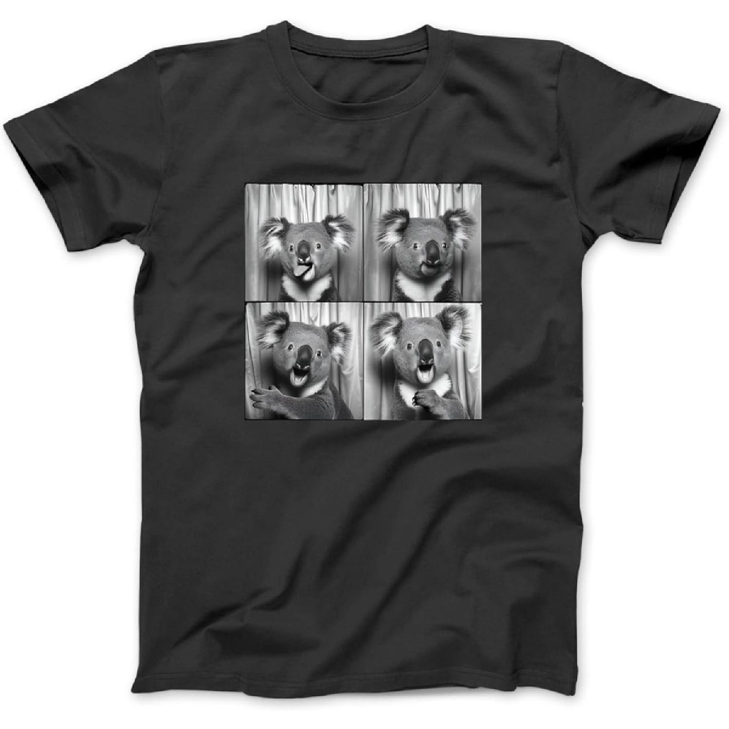 Funny Koala Face Laughing Koala Animal Photo Cute Koala T-Shirt DEC Men Women Unisex, Longsleeve Tanktop Hoodie Black S