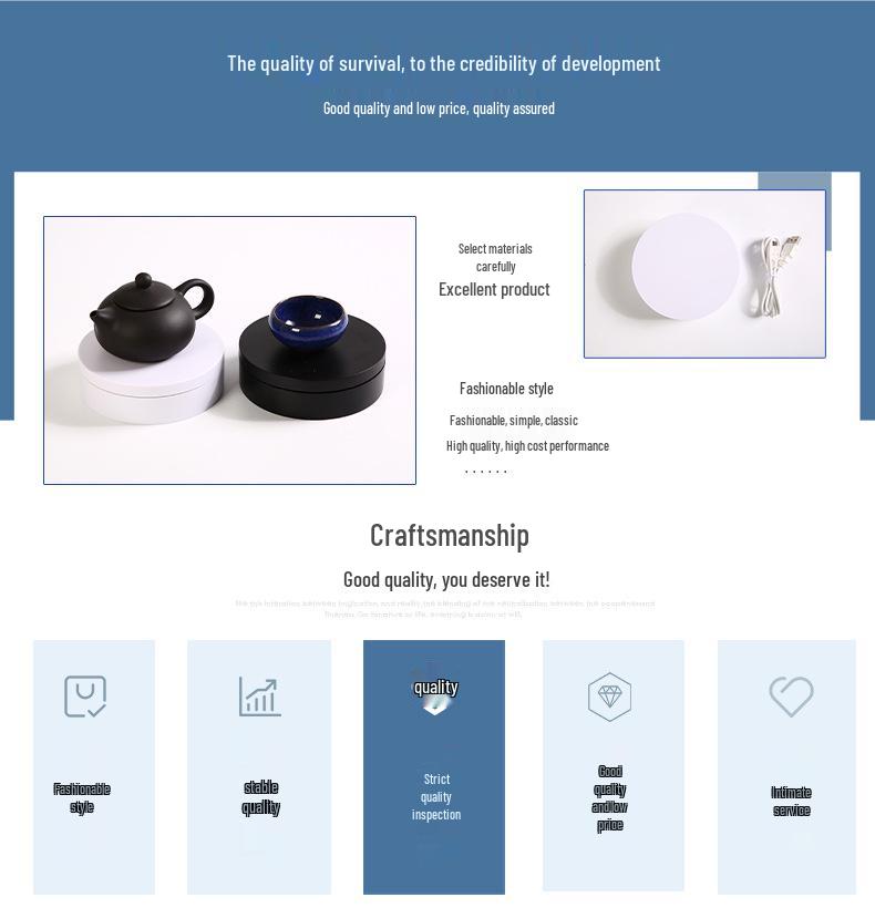 12cm Electric Rotating Display Stand, Battery/USB Powered for Jewelry & Camera Accessories