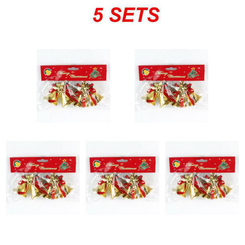 5/10SETS Christmas Mini Electroplated Bell Pendant Exquisite High Quality Christmas Tree Decorations Holiday Bell Decoration