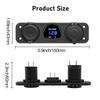 12-24V Cigarette Lighter Socket Splitter 3 in1 Waterproof 3.1A Dual USB Charger Socket Panel LED Voltmeter for Car Boat Truck