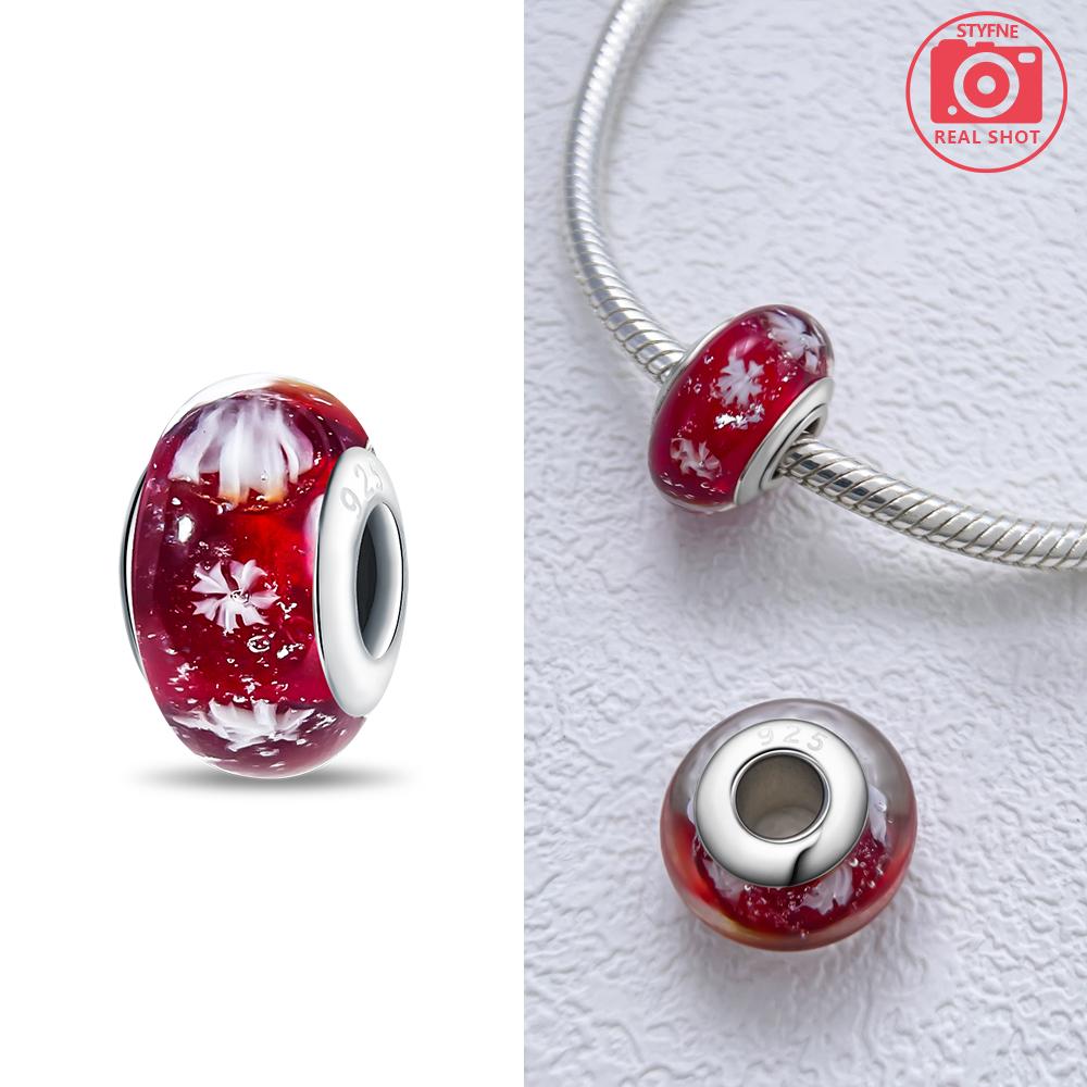 

Original Charms Pink Murano Glass Blue Flower Butterfly Beads Fit Copper Bracelet Women Diy Jewelry Gift Accessories