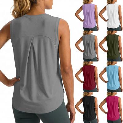 Women's -Color Round-Neck Sleeveless Casual Tank Top