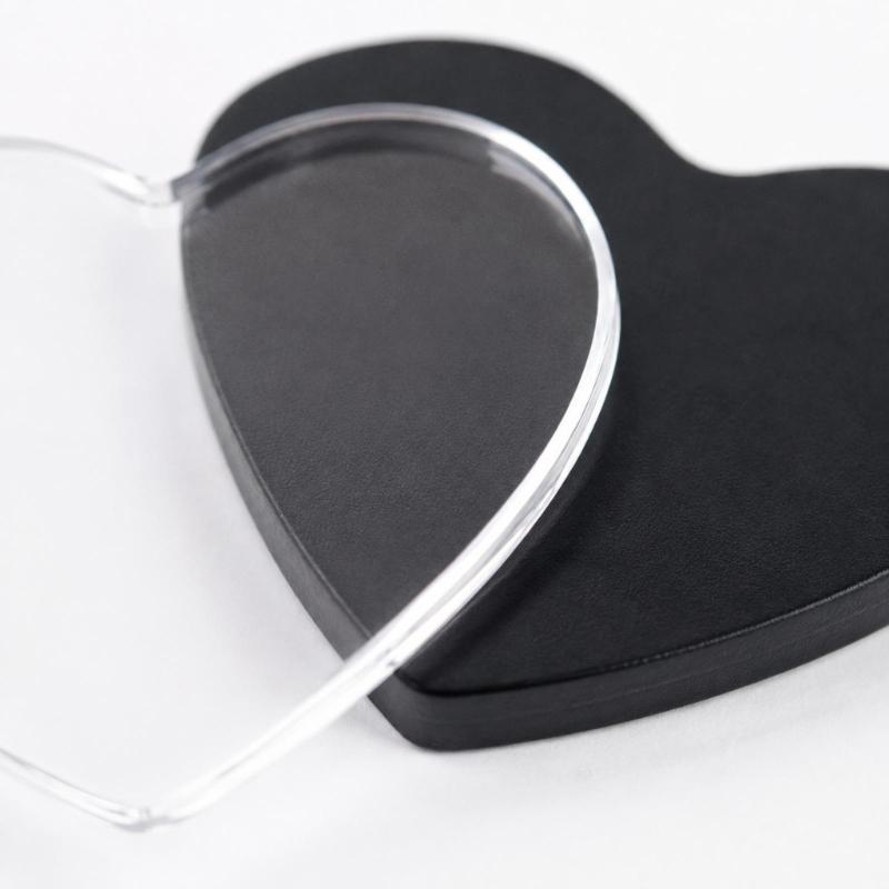 40-Piece Picture Display Making Set, Heart Shape Acrylic Covers and Magnetic Backs for Showing Photos, Paper Crafts, and User-Supplied Inserts on