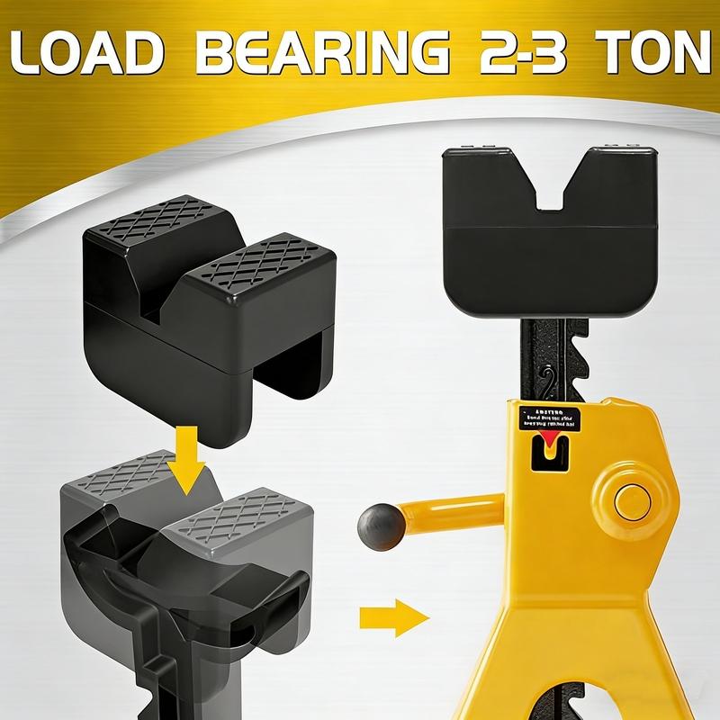 2/1Pcs Floor Jack Pad Rubber Universal Slotted Guard Portable Anti Slip Vehicle Square Accessories Frame Rail Car Repair Adapter