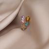 Metal Butterfly Brooch High-End Luxury Accessory Fashionable Retro Corsage Clothing Pin Anti-Exposure Jewelry