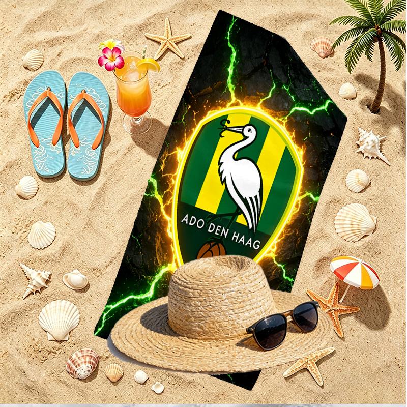 ADO Den Haag Print Beach Towel, Versatile Lightweight Absorbent Beach Towel for Pool Surf Yoga Bathroom, Perfect Birthday Holiday Gift