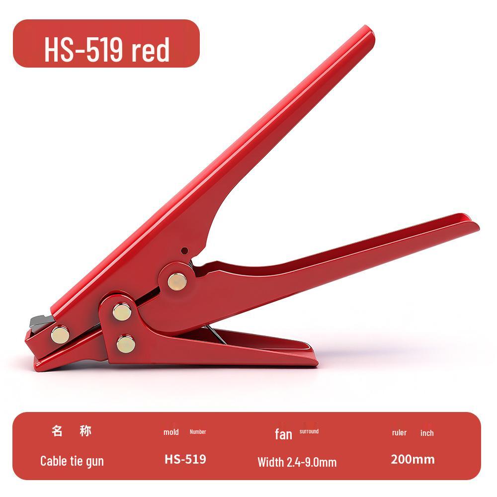 HS-519 Portable Nylon Cable Tie Tensioning Gun Tool
