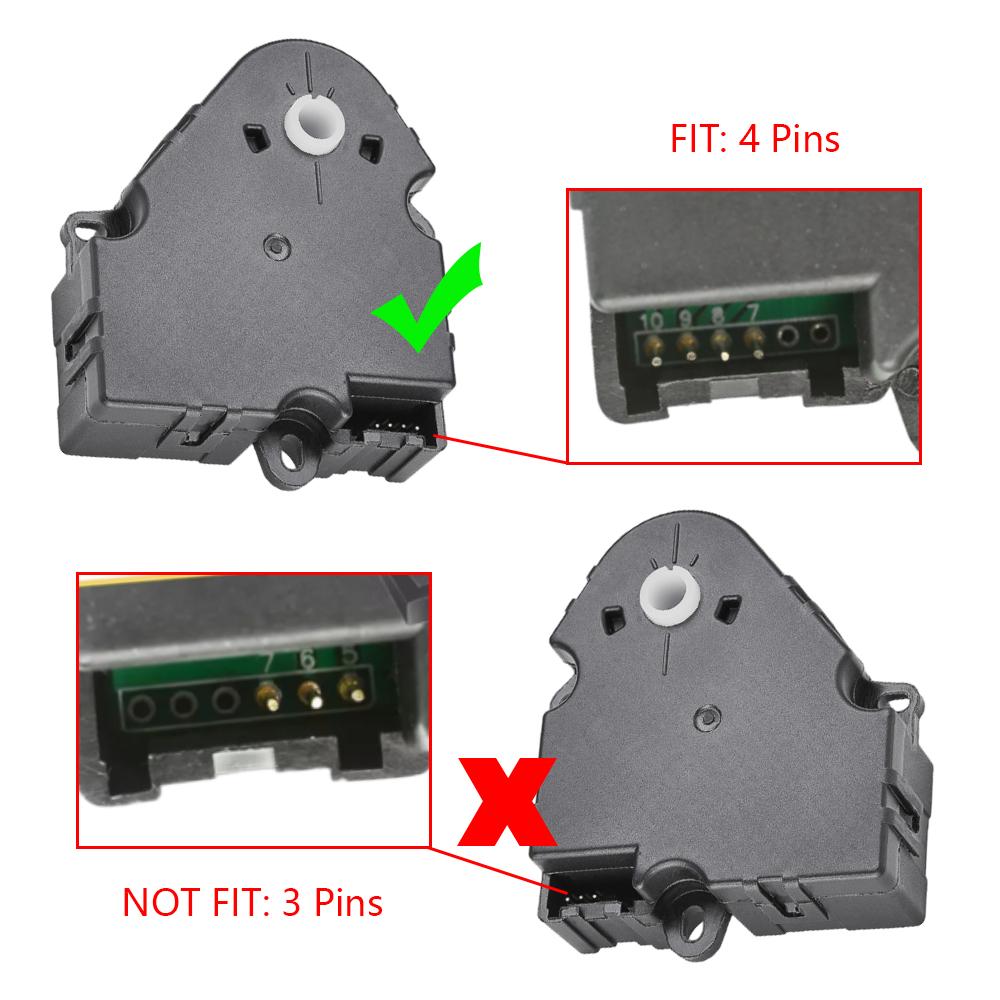 4 Pins HVAC Heater Air Blend Door Actuator for 1987-2005 Buick Cadillac Chevrolet GMC Oldsmobile 604107 16124932 8901839