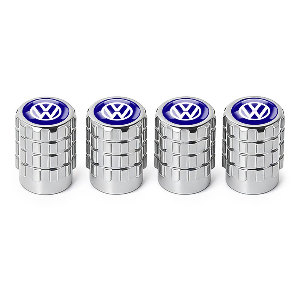 4PCS Car Wheel Tire Valve Stem Caps Metal Valve Accessories Auto Cover for Volkswagen VW R Line R32 Touareg Passat Polo 4 Motion Zq3
