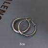 Cold Wind Plain Ring Earrings, Retro Circle Niche Temperament Light Luxury Simple Earrings